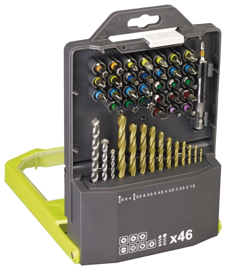 

Наборы бит и сверл для дрелей, шуруповертов Ryobi RAK46MIXC 46 MIX COL KIT EMEA, RAK46MIXC 46 MIX COL KIT EMEA