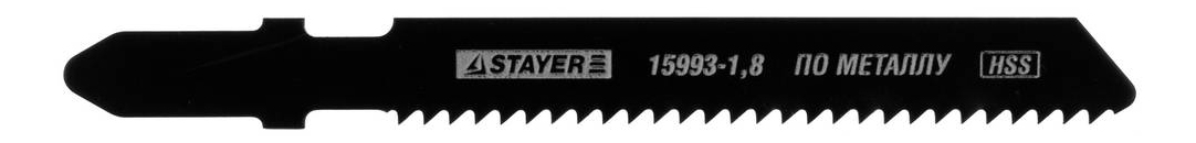 Пилка по металлу для лобзика Stayer 15993-1,8 набор stayer profi полотна для сабельной эл ножовки 3шт