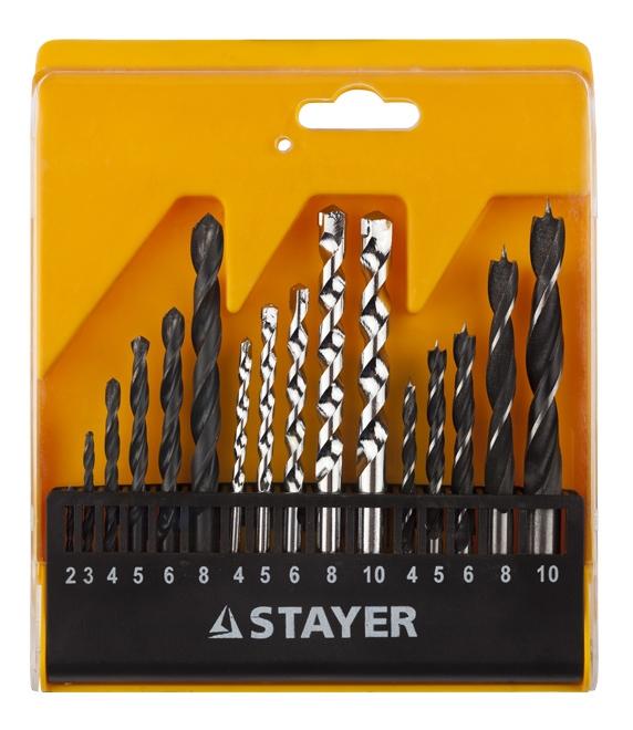 Набор сверл Stayer 29720-H16 набор кольцевых коронок по дереву stayer