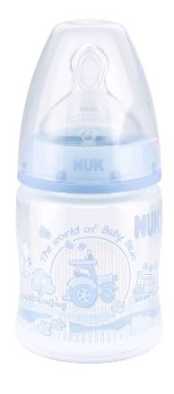 Бутылочка NUK First Choice Plus голубой 150 мл в ассортименте бутылочка nuk first choice 150 мл с насадкой для питья в ассортименте