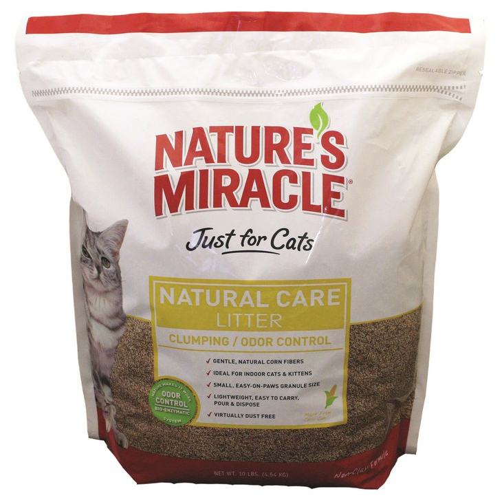 фото Комкующийся наполнитель nature’s miracle кукурузный, 4.5 кг, 10 л