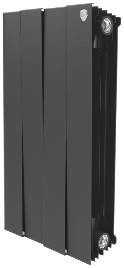 фото Биметаллический радиатор royal thermo pianoforte 500 4 секции черный