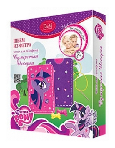 фото Набор для шитья чехла для телефона docha&mama my little pony сумеречная искорка (55148) d&m