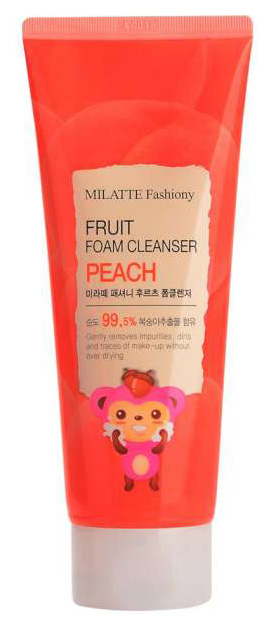 

Средство для умывания MILATTE Fashiony Fruit Foam Cleanser Peach 150 мл, fashiony Fruit Foam Cleanser Peach