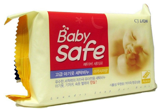 фото Хозяйственное мыло cj lion baby safe с экстрактом акации 190 г