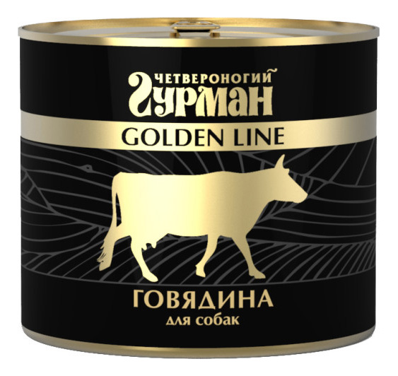 

Консервы для собак Четвероногий Гурман Golden line, говядина натуральная, 500г, Golden line