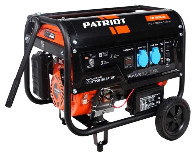 Бензиновый генератор Patriot GP 3810LE 474101550 бензиновый генератор patriot srge 3500e