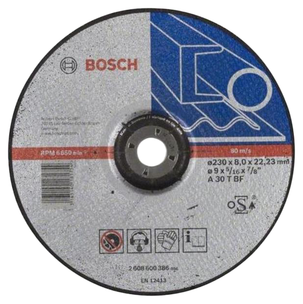 Диск обдирочный Bosch МЕТАЛЛ 230Х8 мм 2608600386