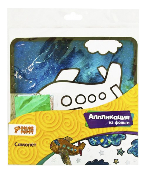 

Аппликация из фольги самолет Color Puppy 95336, Самолет