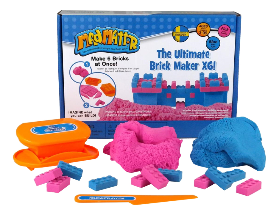 

Набор для лепки из пластилина MAD MATTR The Ultimate Brick Maker X6 220-204, The Ultimate Brick Maker X6