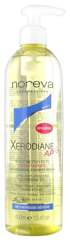 фото Масло для тела noreva xerodiane ap+ lipid-replenishing cleansing oil 400 мл