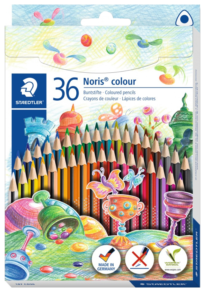 

Карандаши цветные Staedtler Wopex Noris Colour 187 36 цветов, Noris Colour 187 Wopex