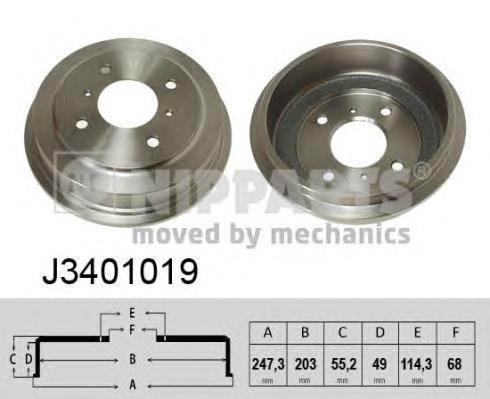 

Барабан тормозной Nipparts J3401019