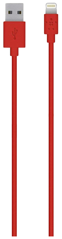 Кабель Belkin USB - Lighting M-M 1,2м (F8J023bt04-RED)