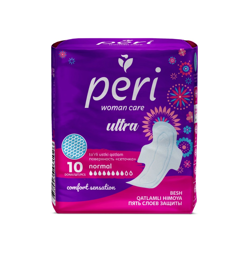 Женские гигиенические прокладки Peri Ultra Normal 10 шт женские гигиенические прокладки clean life ultra normal 30 шт 3 уп по 10 шт