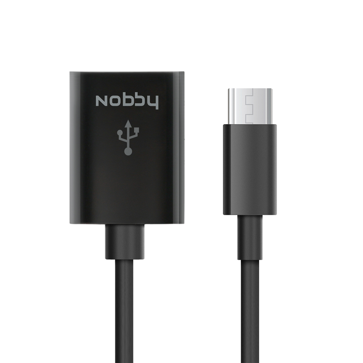 фото Кабель nobby comfort usb- micro-usb, 0.15 м black