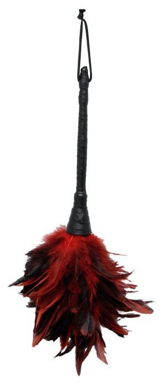Кисточка Pipedream Frisky Feather Duster с красно-черными перышками 36 см