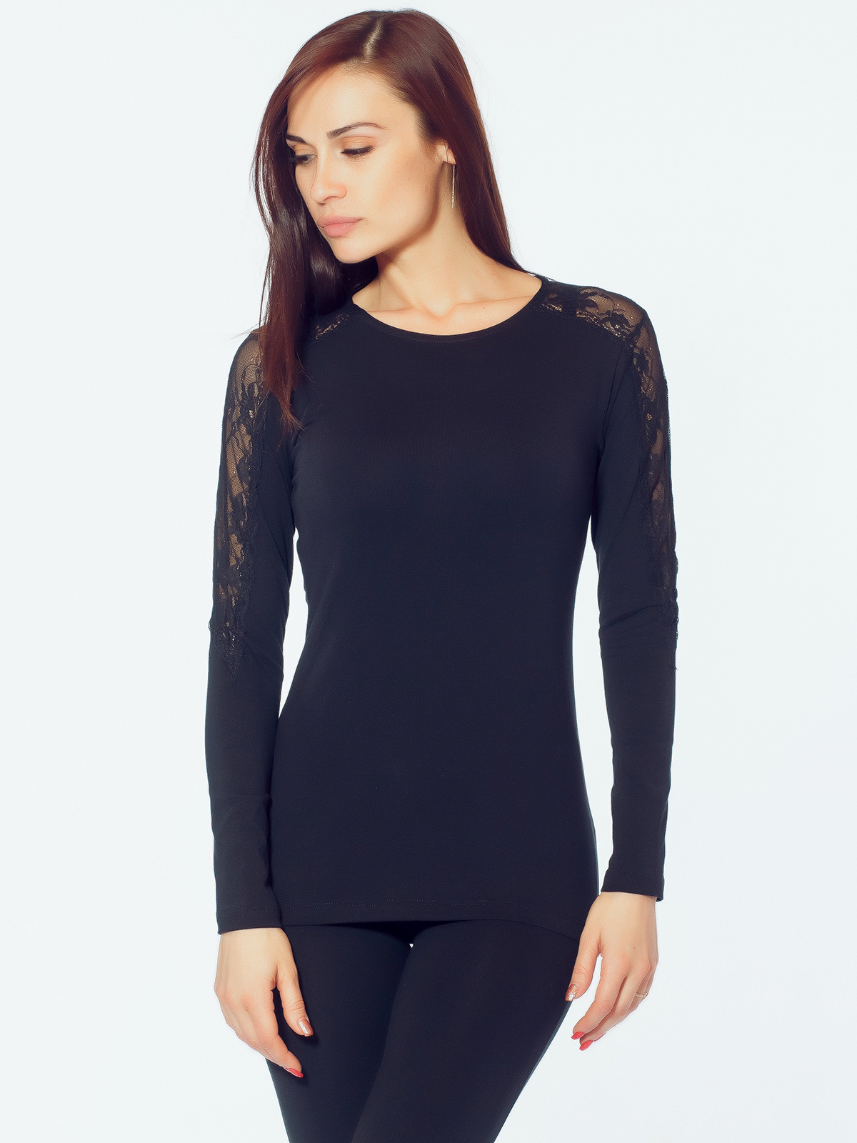 фото Блуза женская jadea  jadea 4069 maglia m/l черная m/l