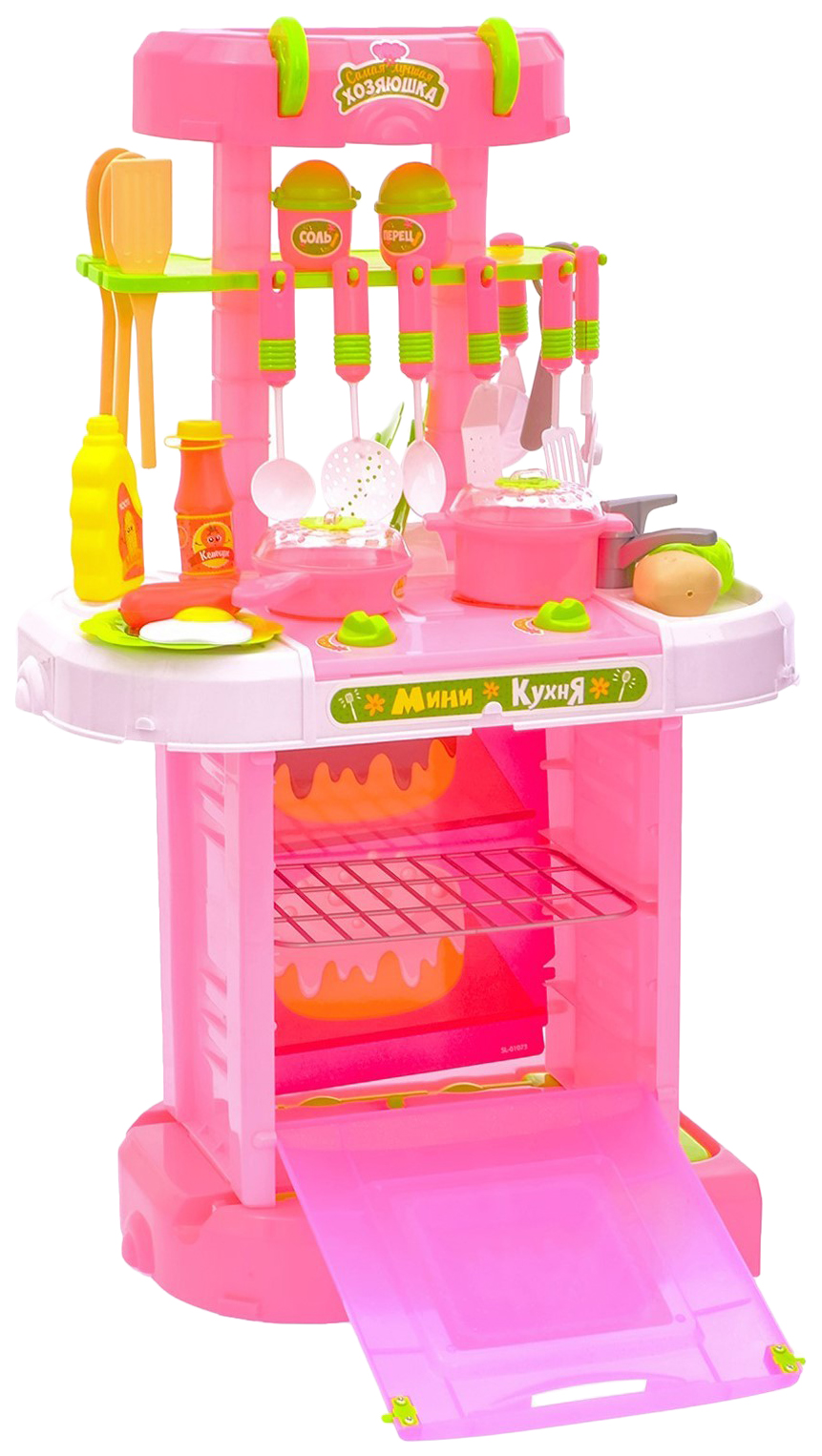 Игровой модуль кухня Розовая мечта с аксессуарами,световые и звуковые эффекты Happy Valley