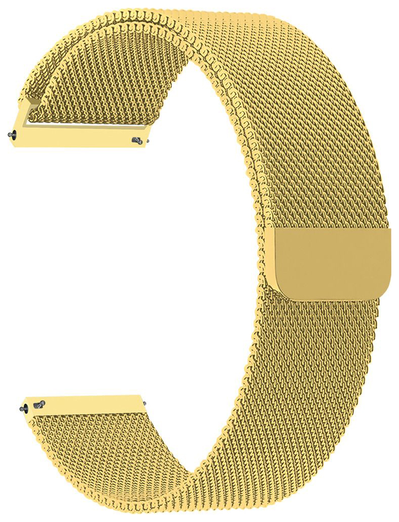 фото Ремешок для часов lyambda "capella", универсальный, 20 мм (нержавеющая сталь, золотой)