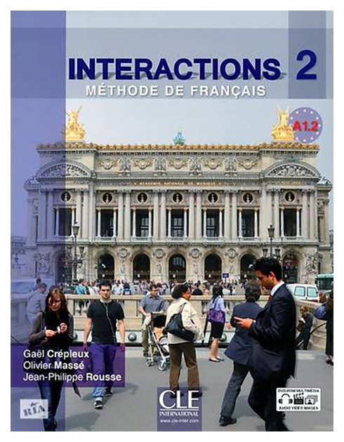 фото Книга cle international "interactions 2 niveau a1.2 (+ dvd)"