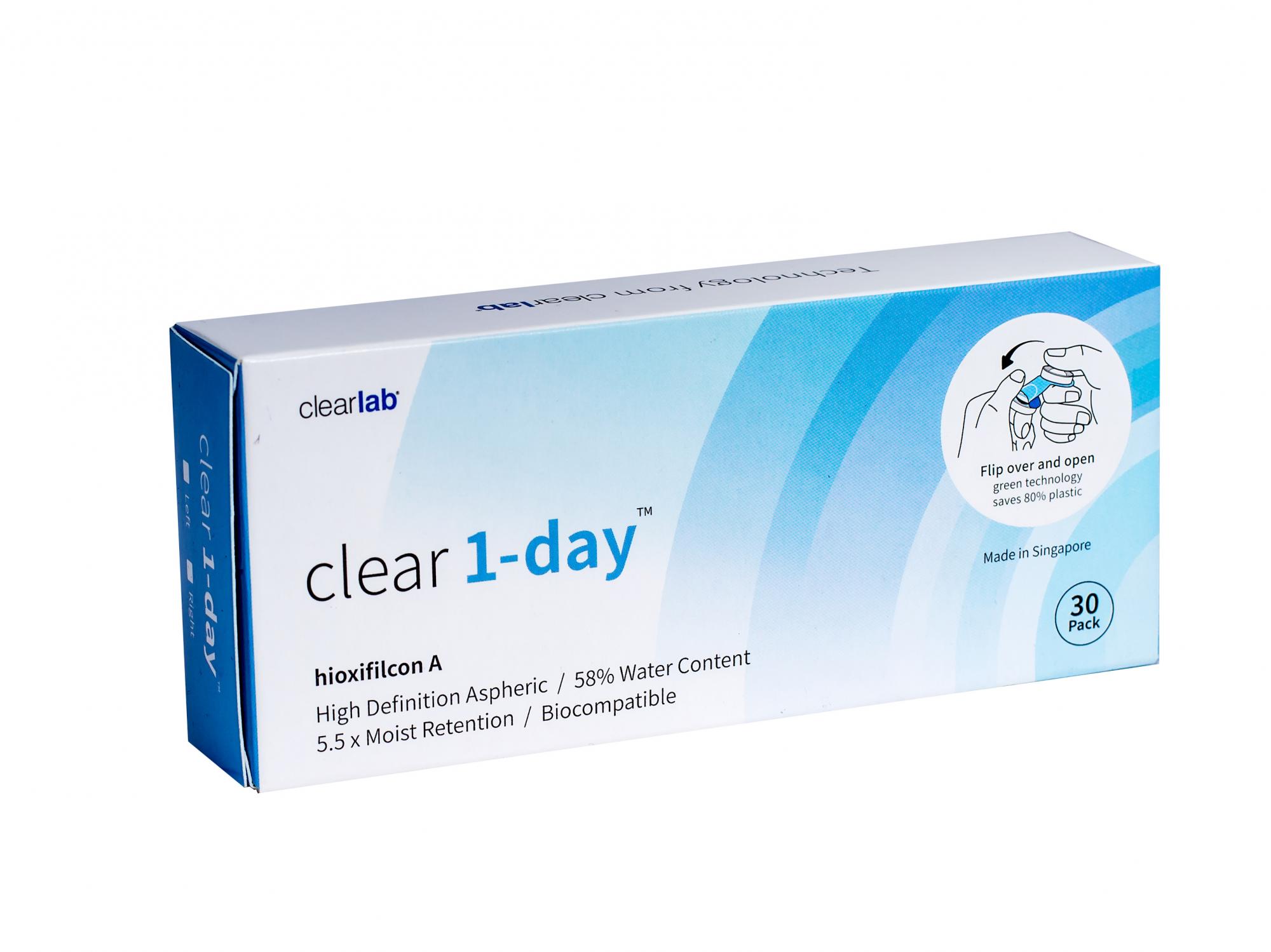 Купить Контактные линзы ClearLab Clear 1-Day 30 линз R 8.7 +04, 50