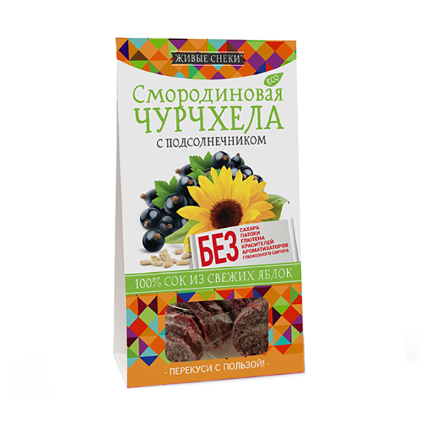 

Смородиновая чурчхела с семечкой, 90г, ЖИВЫЕ СНЕКИ