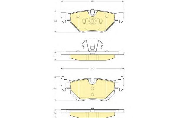 

Комплект тормозных колодок Girling 6116262