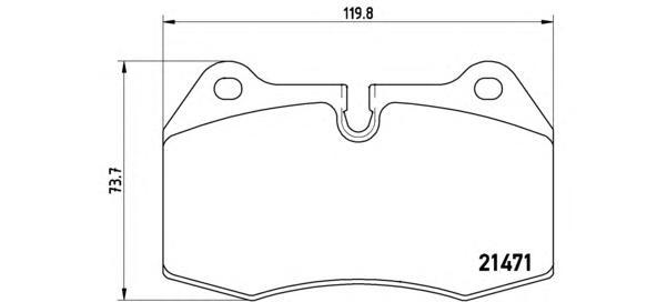 

Комплект тормозных колодок Brembo P06018