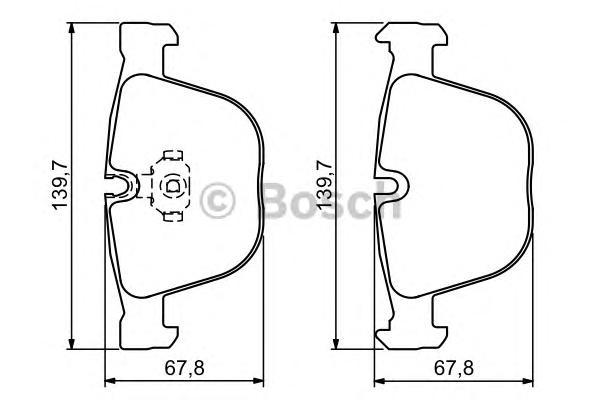 

Комплект тормозных колодок BOSCH 0986494325