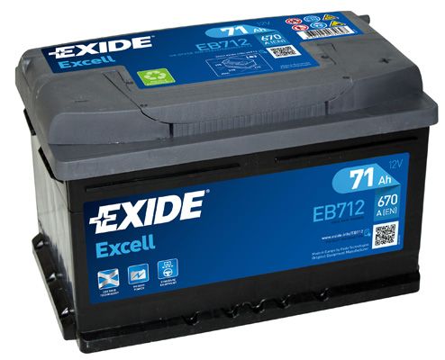 Аккумулятор автомобильный EXIDE EB712 71 Ач