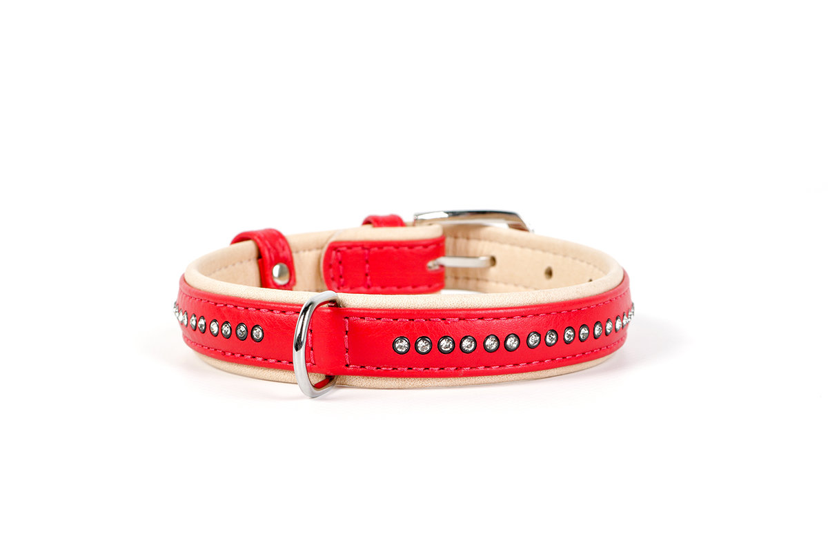 

Ошейник "CoLLaR brilliance" со стразами маленькими (ширина 15мм, длина 27-36см) красный, Brilliance