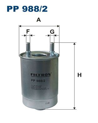 фото Фильтр топливный filtron pp988/2