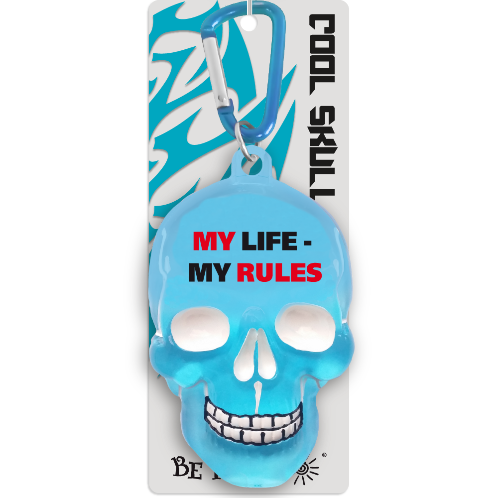 

Брелок для ключей в виде черепа "My Life, My Rules", 'My Life, My Rules'