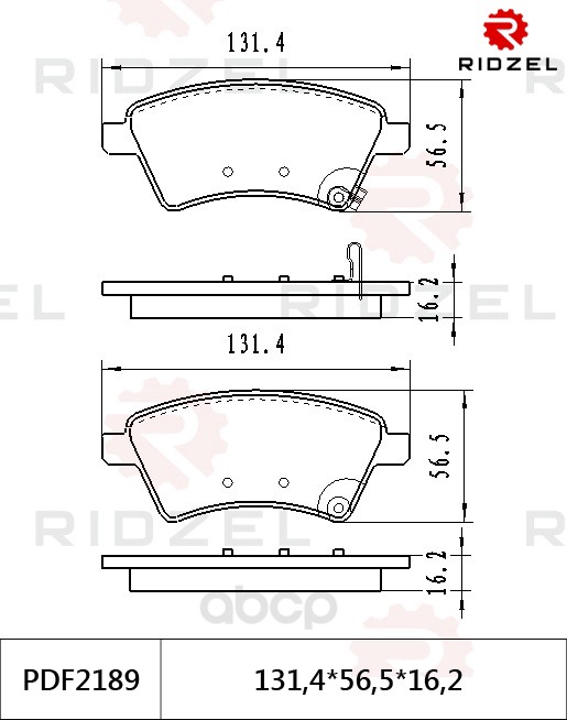 

Комплект тормозных колодок RIDZEL PDF2189