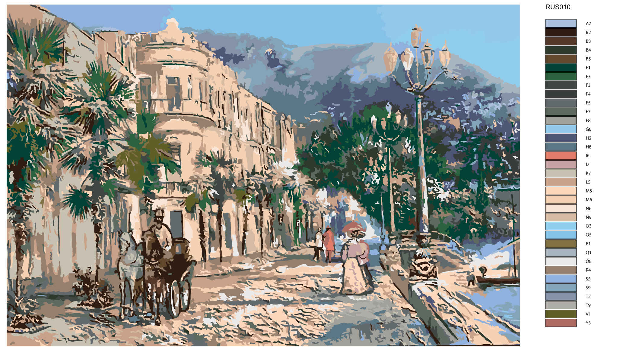 

Картина по номерам, 40 x 60, RUS010, RUS010
