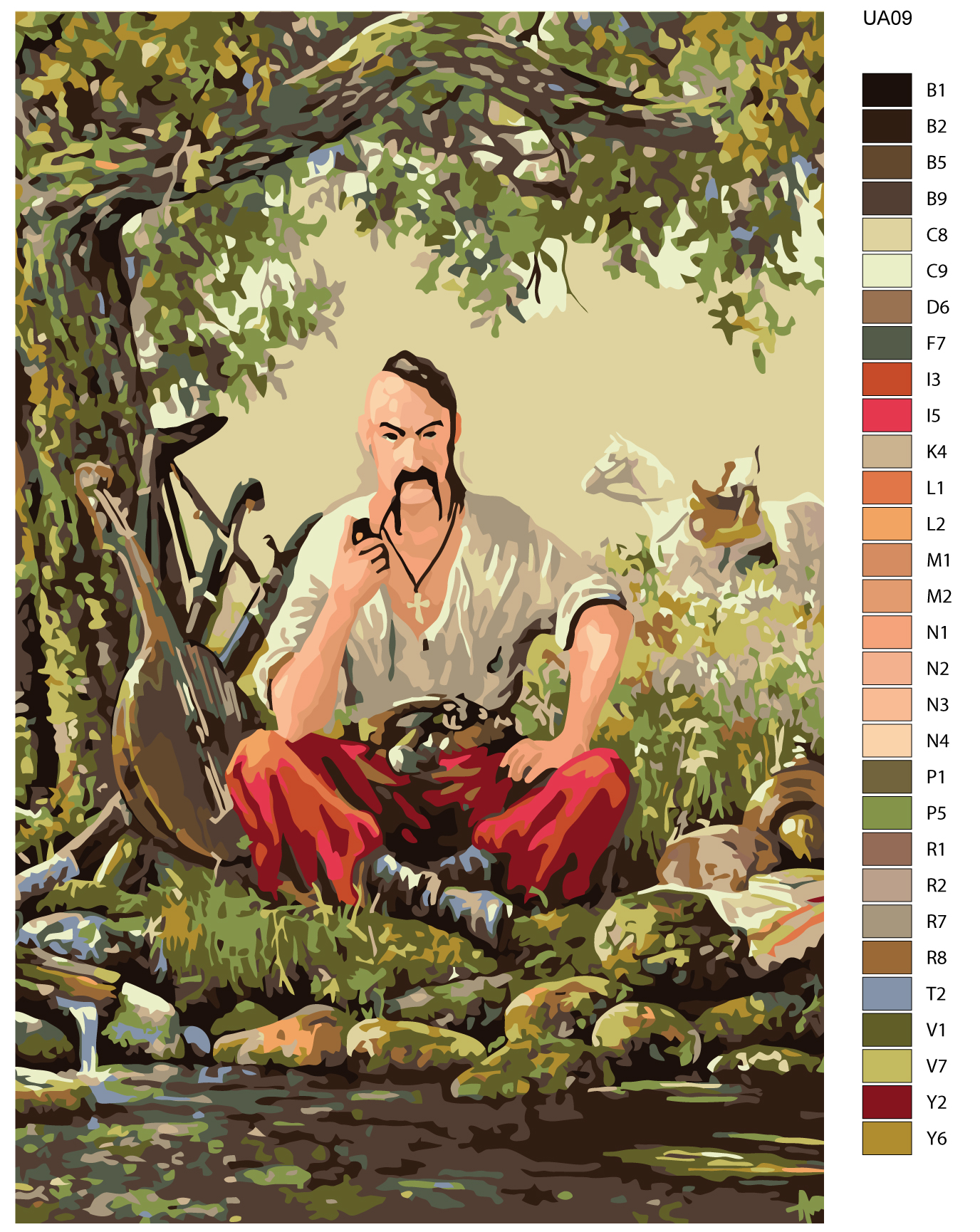 

Картина по номерам, 40 x 60, UA09, UA09