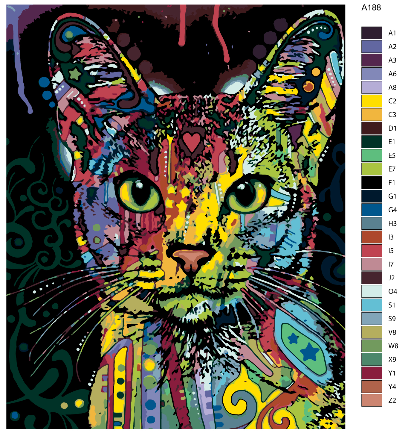 

Картина по номерам, 40 x 50, Z-A188, Z-A188