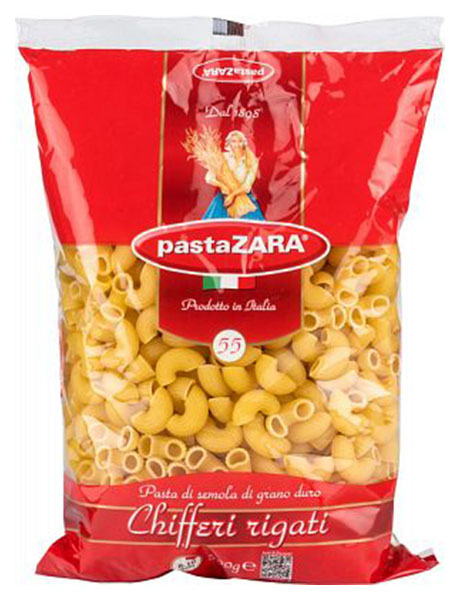 

Макаронные изделия PastaZara сhiffezi rigati 55 500 г