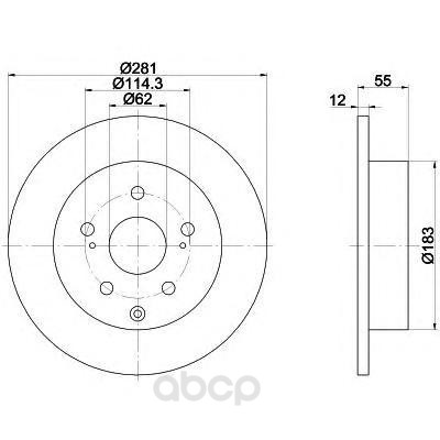 

Тормозной диск HELLA PAGID 8DD355118881