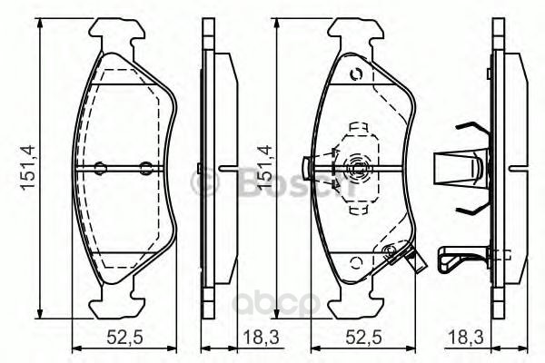 

Тормозные колодки дисковые BOSCH 0986495067