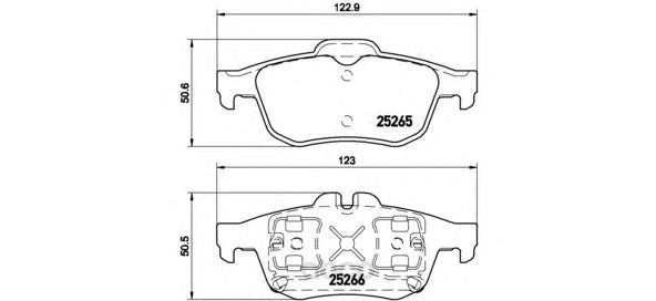 

Тормозные колодки brembo задние P68057