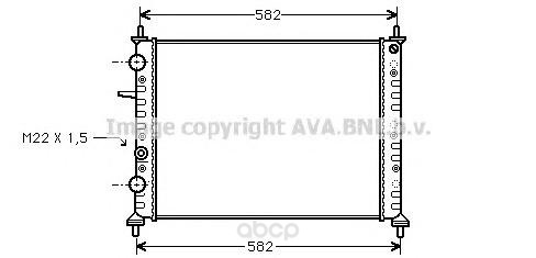 фото Радиатор охлаждения двигателя ava ft2161