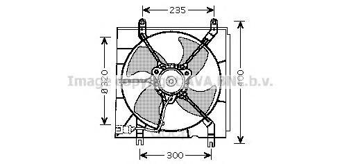 Вентилятор охлаждения двигателя Honda CR-V 95-99 Ava HD7530