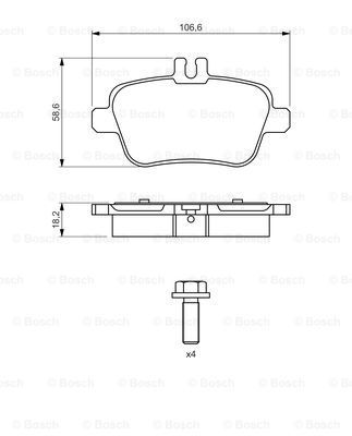 

Тормозные колодки Bosch дисковые 986494664