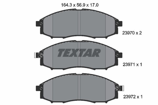 

Тормозные колодки Textar дисковые 2397001