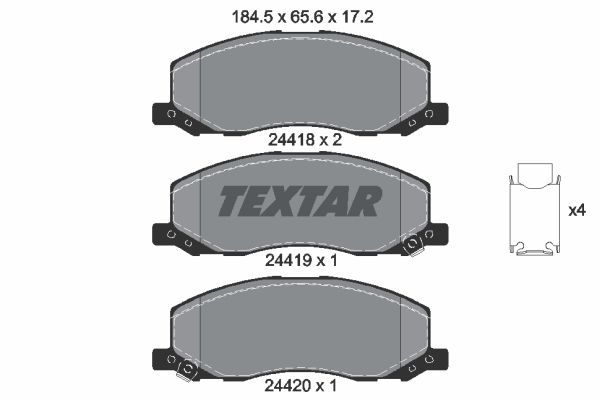 

Тормозные колодки Textar дисковые 2441801