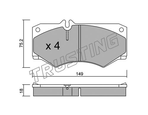

Тормозные колодки TRUSTING дисковые 0160