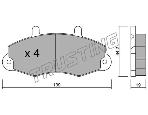 фото Комплект тормозных дисковых колодок trusting 201.0