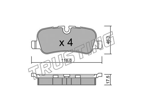 фото Комплект тормозных дисковых колодок trusting 710.0
